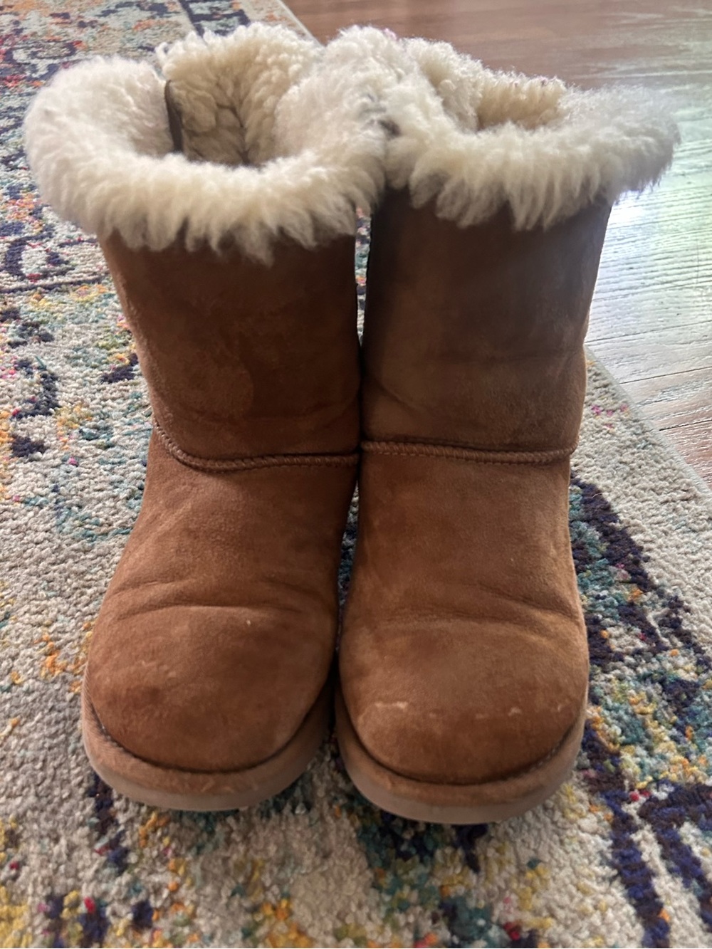 UGG Chestnut Brown Shearling-Lined Suede Boots